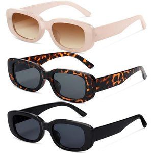 VIYSIOO Rectangle Womens SunglassesUV400 Protection Square Frame